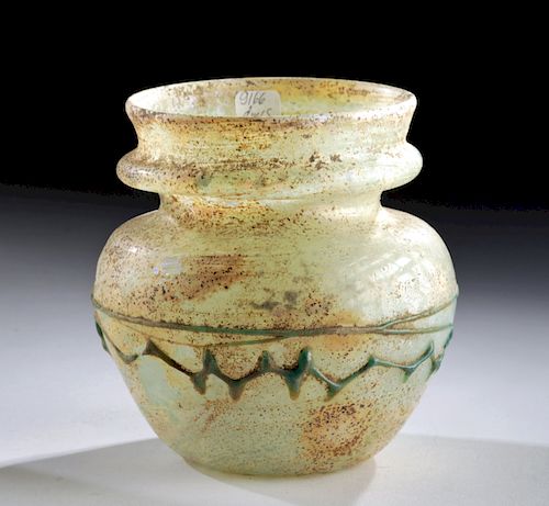 Fine Roman Glass Jar w/ Trailing