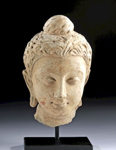 Lovely Gandharan Stucco Head of Buddha