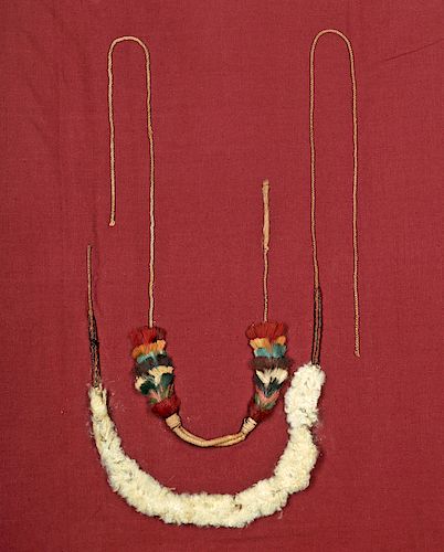 Lot of 2 Proto Nazca Textile Head Ornaments