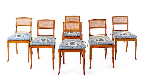A Set of Six Regency Style Dining Chairs