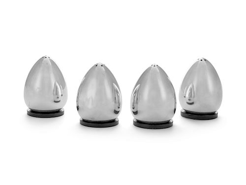 A Set of Four Danish Modernist Silver Casters