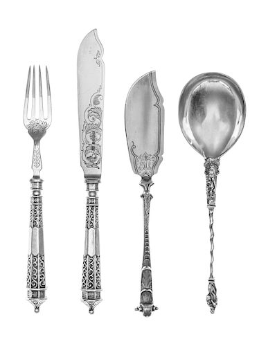 A Collection of English Silver Flatware Articles