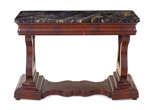 An American Empire Mahogany Console Table