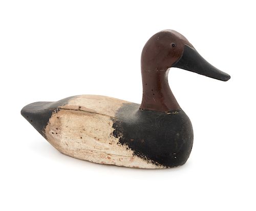 A Large Painted Duck Decoy