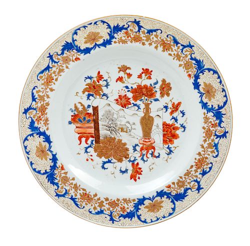 A Chinese Export Imari Pattern Porcelain Plate
