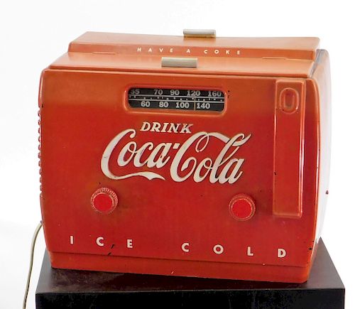 C.1950 Drink Coca-Cola Cooler Advertising Radio