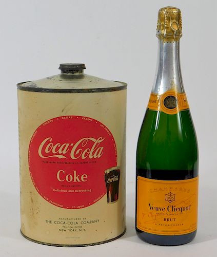 Vintage 1960's Coca-Cola 1 Gallon Tin Syrup Can