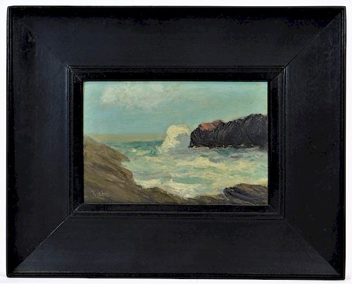 Max Kuehne O/B Coastal Seascape Painting