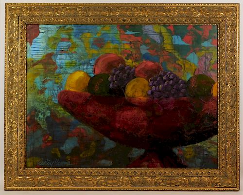 LG Betsy Havens O/C Still Life Painting of Fruit