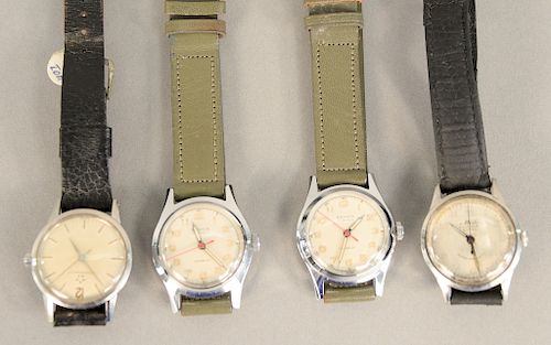 Four wristwatches to include two Semca, one Mido and one Eterna Matic.