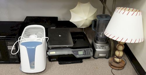 Electronics to include two HP printers, microwave, toaster oven, coffee maker, blender, vacuum.