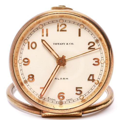 Tiffany & Co. Travel Alarm Clock, Brass