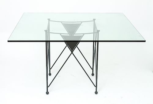 Cassina Frank Lloyd Wright Glass Top Dining Table