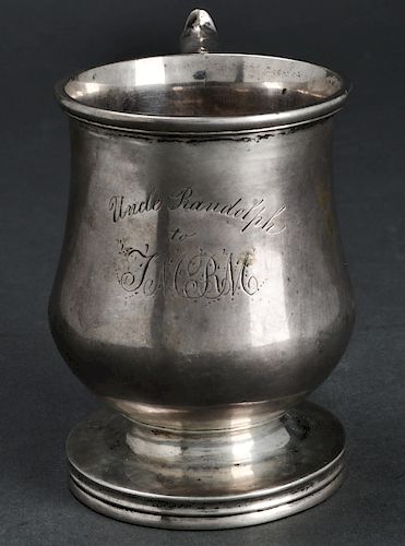 Muniesa Silver Handled Mug / Cup 19th C.