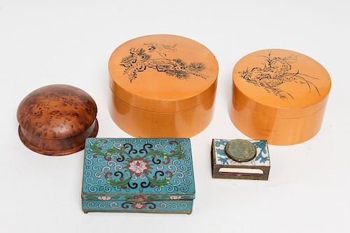 Vintage Asian Trinket Boxes, 20th C.