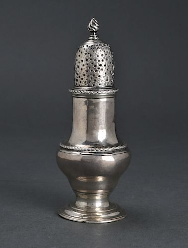 English Georgian Silver Pierced Caster 18th C.