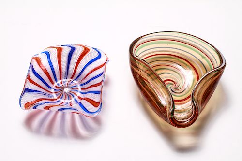 Venetian Murano Glass Dishes / Bowls, 2