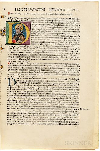 Augustine of Hippo, Saint (354-430 AD) Epistolae. Liber Epistolarum Beati Augustini Episcopi Hipponensis Ecclesie.