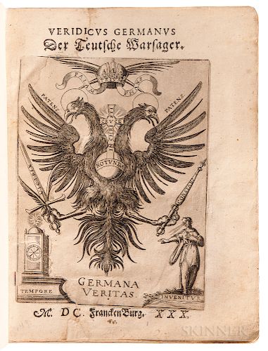 Bilger, Johann (fl. circa 1630) Veridicus Germanus der Teutsche Warsager.