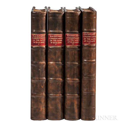Blackstone, Sir William (1723-1780) Commentaries on the Laws of England.
