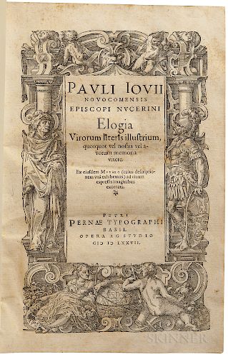 Giovio, Paolo (1483-1552) Elogia Virorum Literis Illustrium.