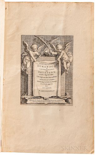 Goeree, Jan (1670-1731) Godturugtige Almanach of Lof-Gedachtenis der Heyligen.