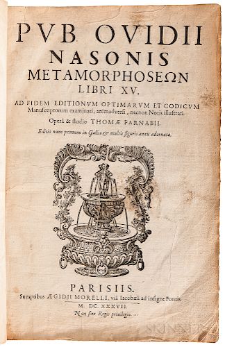 Ovid (43 BC-17/18 AD), ed. Thomas Farnaby (c. 1575-1647) Metamorphoseon Libri XV.