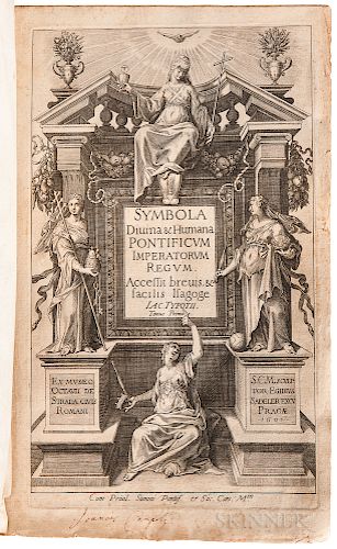Typot, Jacobus (1540-1601), Aegidius Sadeler (1570-1629), Octavius de Strada (1550-1612), and Anselmus de Boodt (1550-1632) Symbola Div