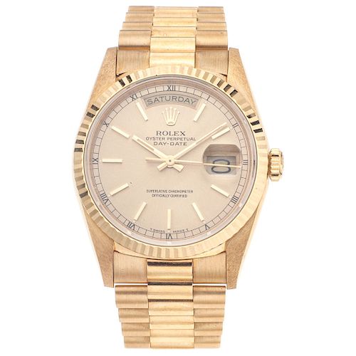 ROLEX OYSTER PERPETUAL DAY - DATE REF. 18238, CA. 1989 wristwatch.