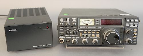 Two Icom radio parts to include ICom HF IC-751A transceiver, along with ICom power supply IC- P515.