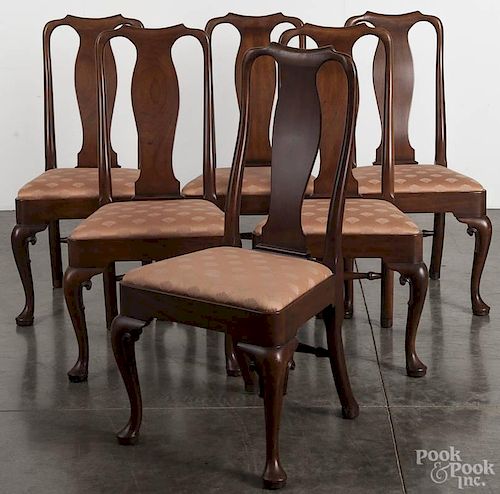 Set of six Kittinger mahogany dining chairs, 20th c.
