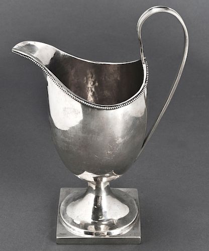 William Forbes Coin Silver Cream Pitcher C. 1800