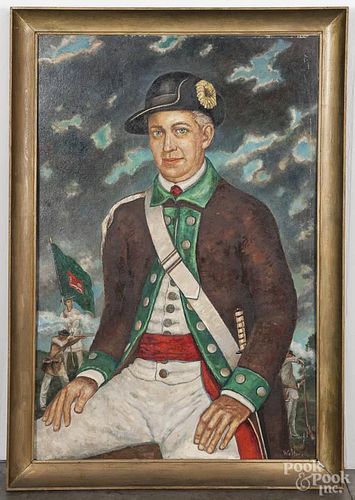 Oil on board portrait of a military gentleman, 20th c., signed Walters, 47 1/2'' x 31 1/2''.