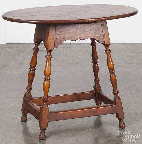 Diminutive pine and maple tavern table constructed from period and non-period elements, 23 1/2'' h.