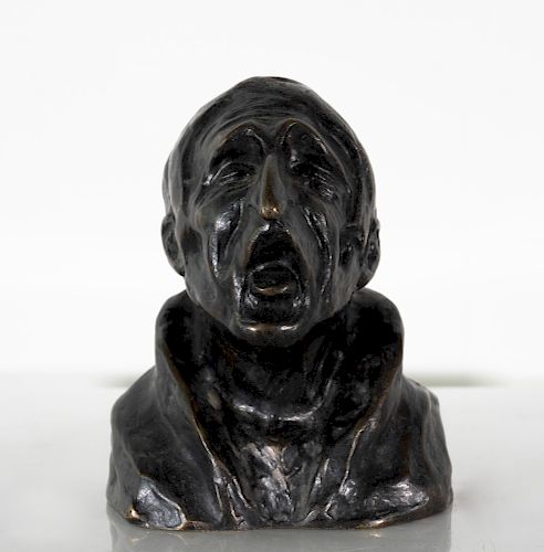 after Honoré Daumier - Bust of a Man