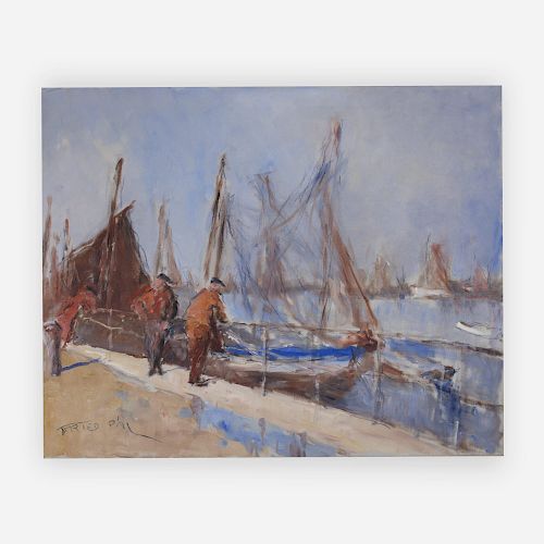 Pál Fried - Untitled (Men at harbor)