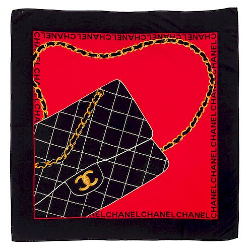 Chanel Silk Scarf, 1980-90s