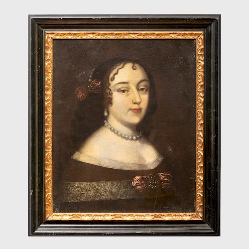 European School: Portrait of a Lady with Pearls