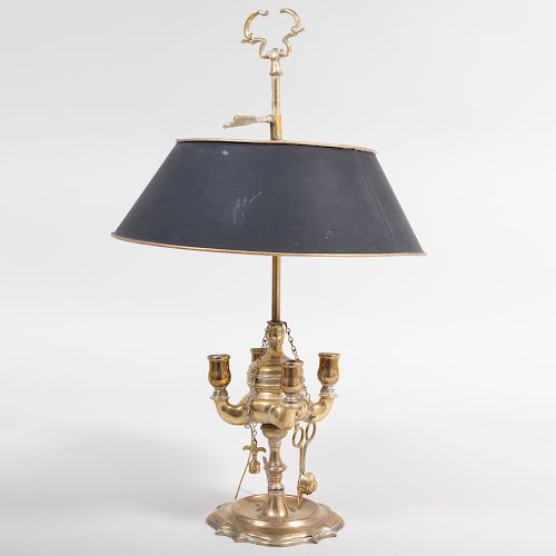 Louis XVI Style Brass Four-Light Bouilotte Lamp