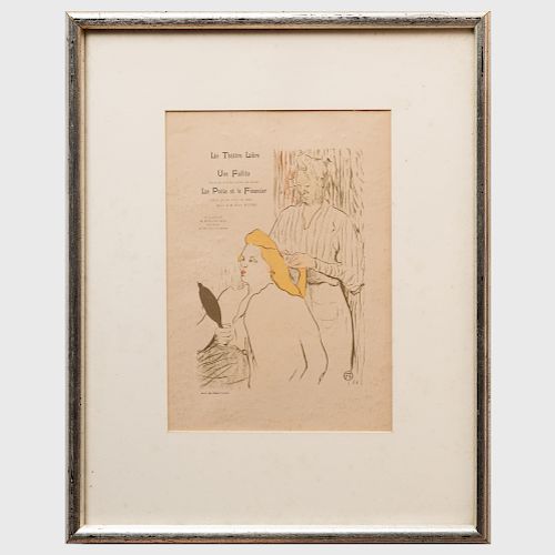 Henri de Toulouse-Lautrec (1864 - 1901): La Coiffeuse, for Le Théatre Libre