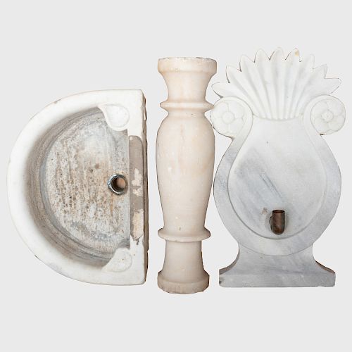 Wall Mounted Marble Fountain and Basin