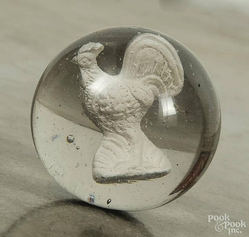 Rooster sulfide marble, 1 5/8'' dia.