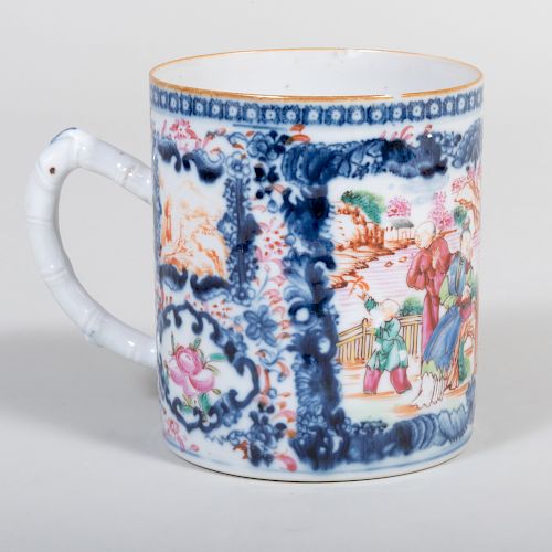 Chinese Export Porcelain Mandarin Palette Mug