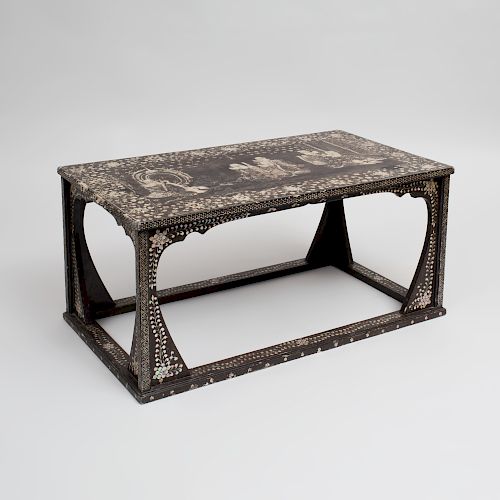 Korean Mother-of-Pearl Inlaid Lacquer Table