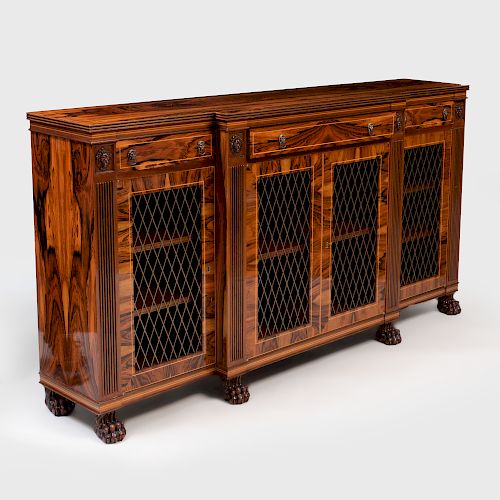 Regency Style Rosewood Side Cabinet