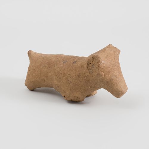 Cretan Clay Figure of a Bull