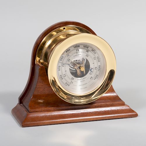 Tiffany 'Chelsea' Brass Ship Barometer
