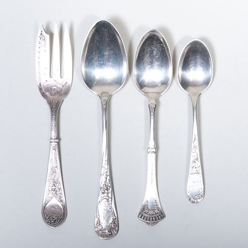 Group of Twenty-Six Silver Forks and Spoons of Various Patterns