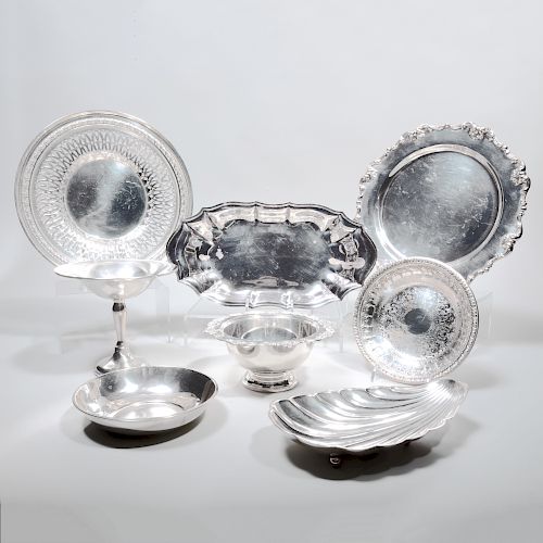 Group of Six American Silver Table Wares