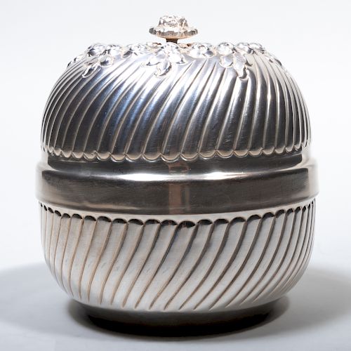 Contemporary Silver Bowl and Cover